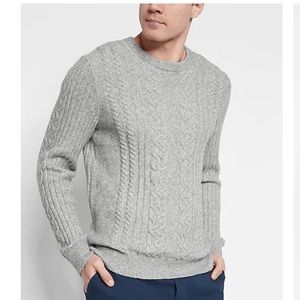 Express Men’s Cable Knit Crewneck Sweater